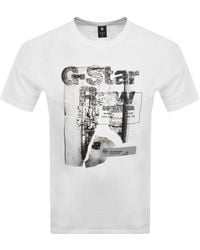 G-Star RAW - Raw Originals Hq Print Logo T Shirt - Lyst