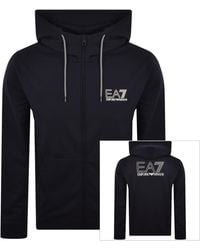 EA7 - Emporio Armani Full Zip Hoodie - Lyst