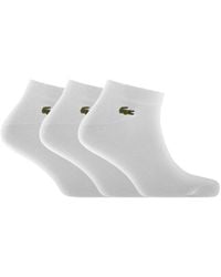 Lacoste - Sport Triple Pack Ankle Socks - Lyst