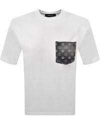 DSquared² - Monogram Denim Pocket T Shirt - Lyst