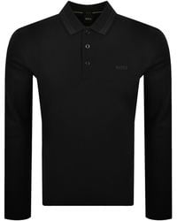 BOSS - Boss Plisy Long Sleeve Polo T Shirt - Lyst