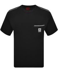 HUGO - Darro Overlock T Shirt - Lyst