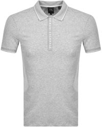 ARMANI EXCHANGE - Logo Placket Polo T Shirt - Lyst
