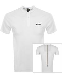 BOSS Athleisure Boss Pariq Polo T Shirt in Gray for Men | Lyst