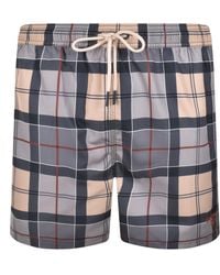Barbour - Staple Tartan Swim Shorts - Lyst