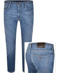Armani - Emporio J06 Slim Jeans Light Wash - Lyst