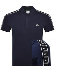 Lacoste - Taped Logo Polo T Shirt - Lyst