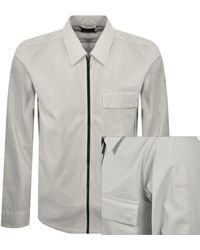 BOSS - Boss Lorum Full Zip Overshirt - Lyst