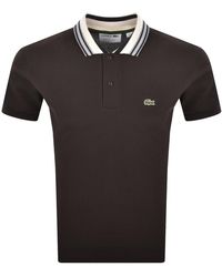 Lacoste - Contrast Collar Polo T Shirt - Lyst