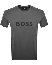 BOSS BUSINESS - Boss Beachwear Logo T Shirt Dark - Lyst