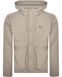 Fred Perry - Cropped Parka Jacket - Lyst