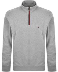 Tommy Hilfiger - Quarter Zip Fleece Sweatshirt - Lyst
