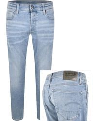 G-Star - G-Star 3301 Slim Fit Jeans Light Wash - Lyst