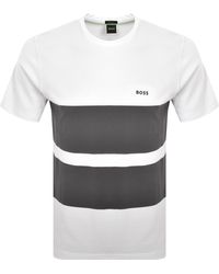 BOSS - Boss Stripe Zone Pique T Shirt - Lyst