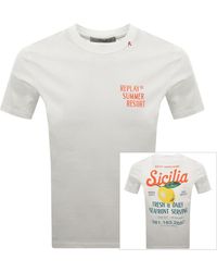 Replay - Graphic T Shirt - Lyst