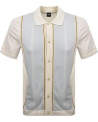 BOSS BUSINESS - Boss C Lastro Knit Polo Shirt Open - Lyst