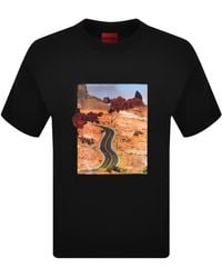 HUGO - Dikerd Crew Neck T Shirt - Lyst