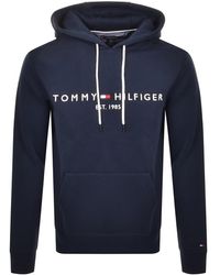 tommy hilfiger blue zip up hoodie