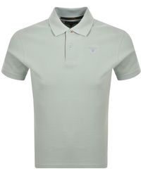 Barbour - Tartan Pique Polo T Shirt Mint - Lyst