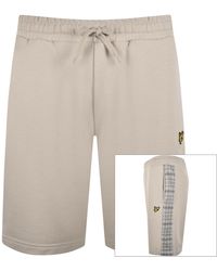 Lyle & Scott - Check Panelled Sweat Shorts - Lyst