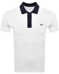 Lacoste - Contrast Collar Polo T Shirt - Lyst