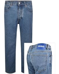 HUGO - Straight Fit Jonah Mid Jeans - Lyst