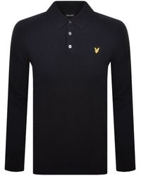 Lyle & Scott - Long Sleeve Knit Polo - Lyst