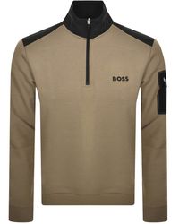 BOSS - Boss Sweat 1 Half Zip Sweatshirt - Lyst