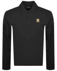 Belstaff - Logo Long Sleeve Polo T Shirt - Lyst