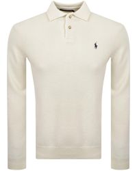 Ralph Lauren - Long Sleeved Knit Polo T Shirt - Lyst