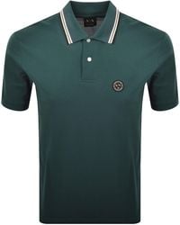 ARMANI EXCHANGE - Tipped Polo T Shirt - Lyst