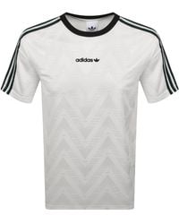 adidas Originals - Jacquard Jersey T Shirt Off - Lyst