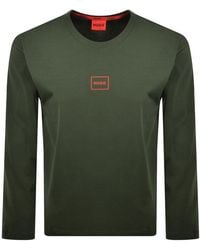 HUGO - Laze Long Sleeve T Shirt Dark - Lyst
