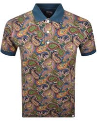 Pretty Green - House Paisley Polo T Shirt - Lyst