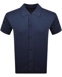 Farah - Farah Poplar Knitted Polo Shirt Aegean - Lyst