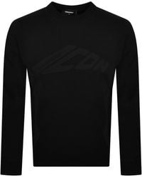 DSquared² - Loose Fit Long Sleeve T Shirt - Lyst