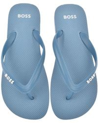 BOSS BUSINESS - Boss Tracy Flip Flops Aqua - Lyst