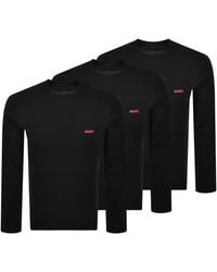 HUGO - 3 Pack Long Sleeve T Shirts - Lyst