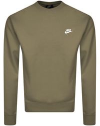 Nike Crew Neck Club Sweatshirt - Brown