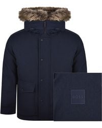 BOSS - Boss Oisla Wool Blend Jacket Dark - Lyst