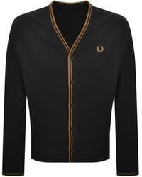 Fred Perry - Tipped Pique Cardigan - Lyst