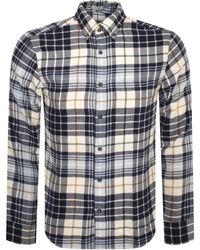 GANT - Check Flannel Check Long Sleeved Shirt - Lyst