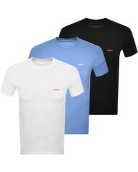 HUGO - 3 Pack Crew Neck T Shirts - Lyst