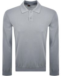 BOSS - Boss Asac P Knit Long Sleeve Polo T Shirt - Lyst