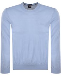 BOSS BUSINESS - Boss Leno Merino Wool Knit Jumper - Lyst