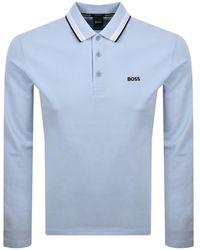 BOSS - Boss Plisy Long Sleeve Polo Light - Lyst