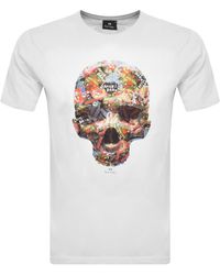 Paul Smith - Skull Sticker T Shirt - Lyst