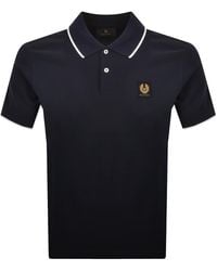 Belstaff - Tipped Polo T Shirt Dark Ink - Lyst