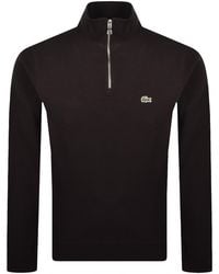 Lacoste - Quarter Zip Knit Sweatshirt - Lyst