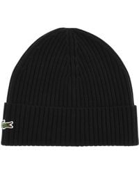 Lacoste - Knitted Beanie - Lyst